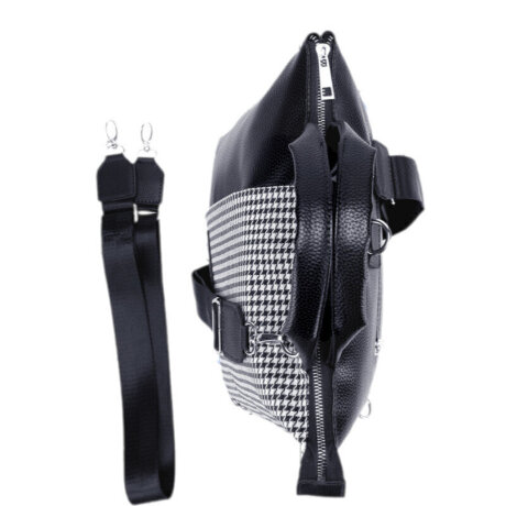 Сумка-рюкзак KN 006-00307 черн/клетка.
