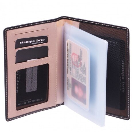 Бумажник водителя Stampa Brio  113-1485C Black/Beige