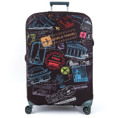 Чехол для чемодана W1080-S Вояж.черн