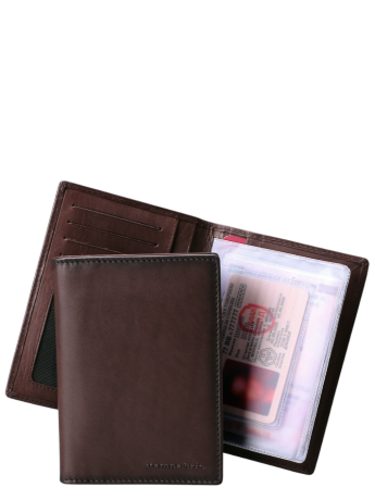 Обложка на паспорт 123-1213DKT Brown Stampa Brio