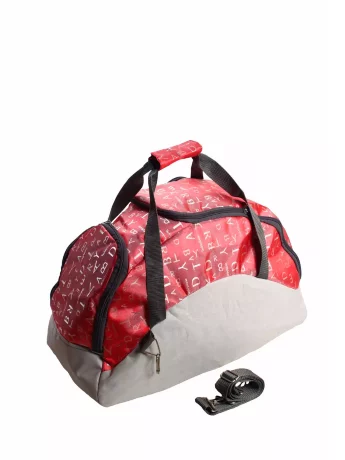 Сумка дорожная Ibag 6301 сер/корал.буквы