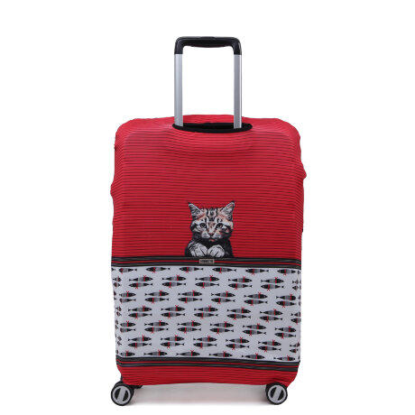 Чехол для чемодана RW1085-S  Кот красн.