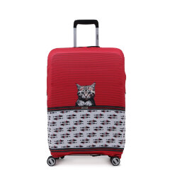 Чехол для чемодана RW1085-M  Кот красн.