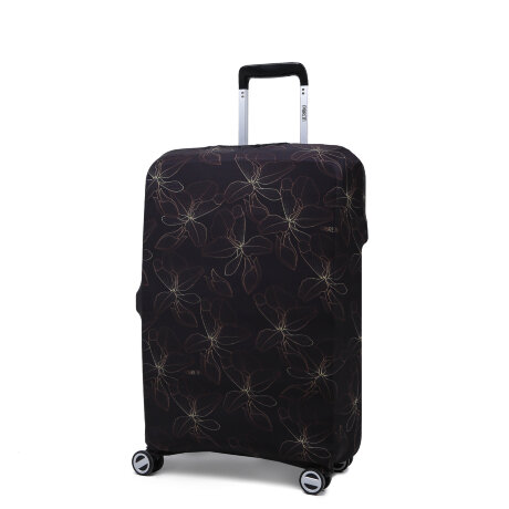 Чехол для чемодана RW1092-M Цветы на черн.