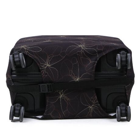 Чехол для чемодана RW1092-M Цветы на черн.