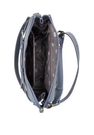 Сумка женская ESSE ЛЕОНА сер/голуб.фл 79540