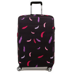 Чехол для чемодана RW1106-S Перья на черн.