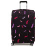 Чехол для чемодана RW1106-S Перья на черн.