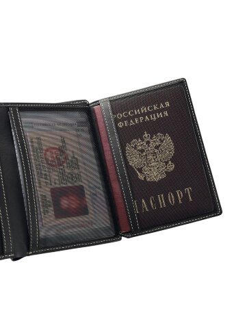 Портмоне 5в1 с RFID защитой 609-3615C brown BGS Stampa Brio