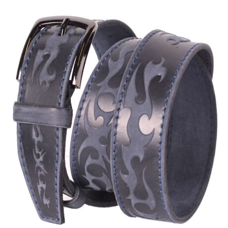 Ремень NS 40мм тату син (120)