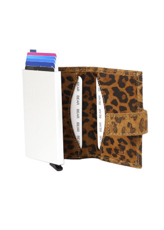 Кошелек компактный CP6814 леопард Bear