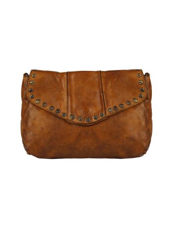 Сумка женская с клепками Bear CL44410 cognac