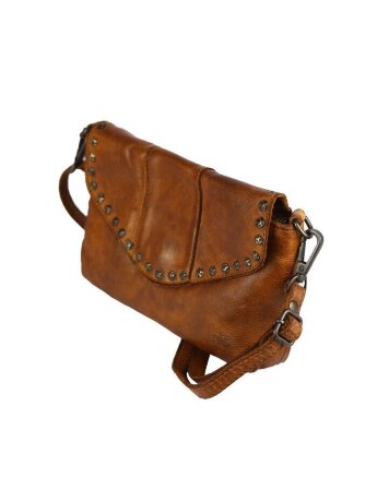 Сумка женская с клепками Bear CL44410 cognac