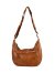Сумка хобо кожаная с клепками CL44446 cognac