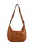 Сумка хобо кожаная с клепками CL44446 cognac