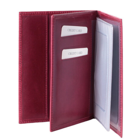 Бумажник водителя 2в1 QOPER 1011 burgundy