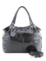 Сумка женская Оливи 1189 черн/лак/жат
