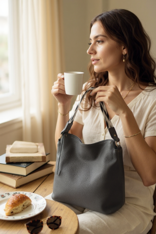 Сумка женская SHARPEY 1-3165 сер фл.