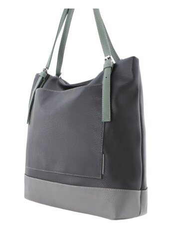 Сумка женская Оливи 1251 черн/сер.зел