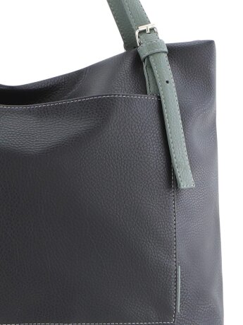 Сумка женская Оливи 1251 черн/сер.зел