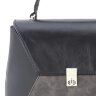 Сумка женская Оливи 1219 черн/сер.замш