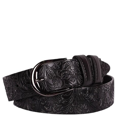 Ремень цветы 40 черн (120) Sharpey