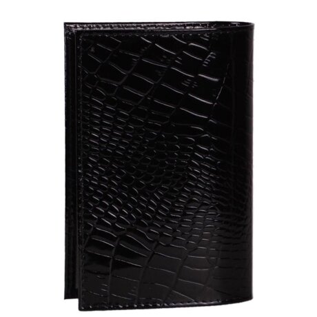 Обложка на паспорт черн/крок/лак