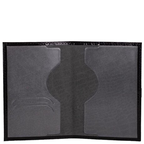 Обложка на паспорт черн/крок/лак