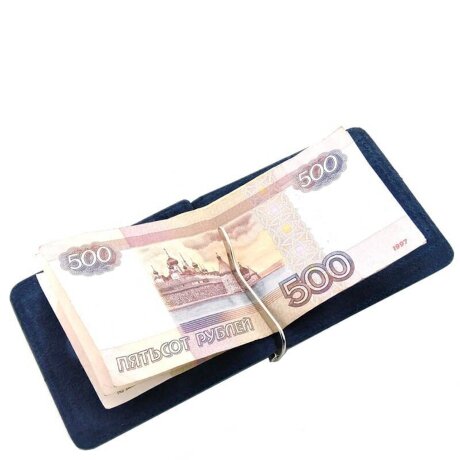Зажим для денег Qoper 0866 blue 