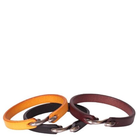 Браслет кожаный 710 рыж (20см)