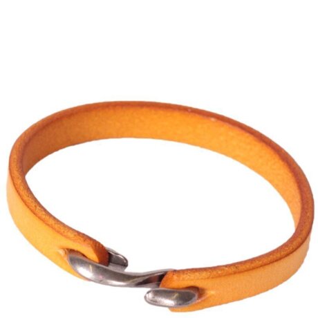 Браслет кожаный 710 рыж (20см)