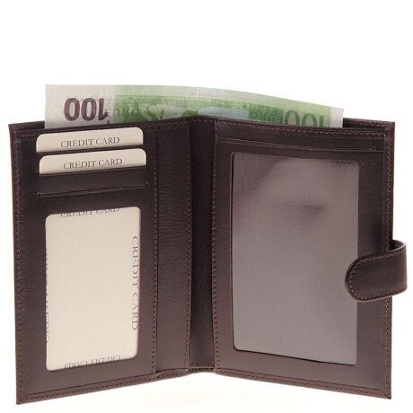 Кошелек и обложка на автодокументы Qoper 0685 brown