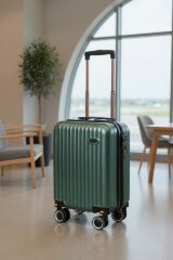 Чемодан Bagvoyage BV01/16 зеленый со съемными колесами