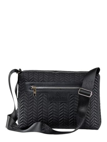 Сумка через плечо KN 016-3031107/1 черн/косич 2-отд.