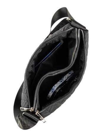 Сумка через плечо KN 016-3031107/1 черн/косич 2-отд.