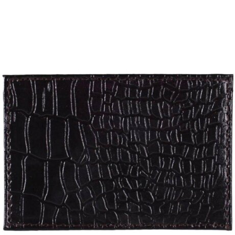 Футляр для карт черн/крок/лак