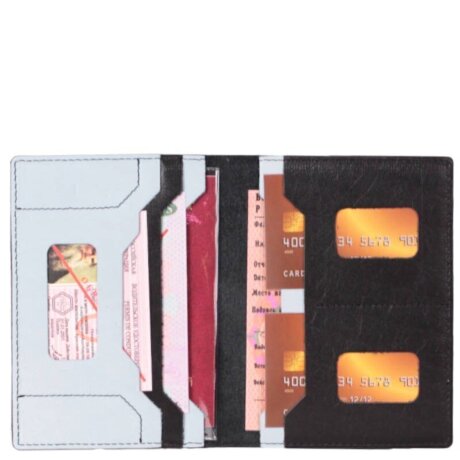 Бумажник водителя Sharpey 0300 черн/голуб