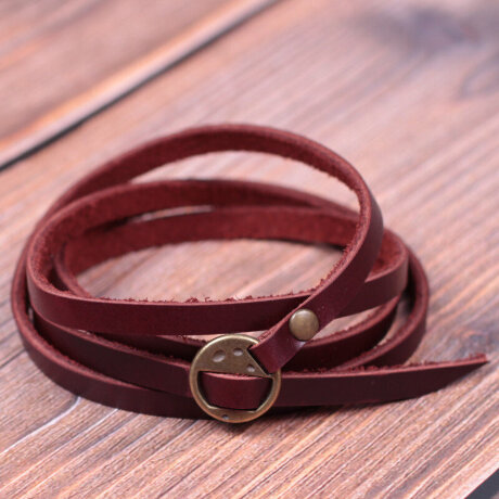 Браслет кожаный 3022 кор многосл.