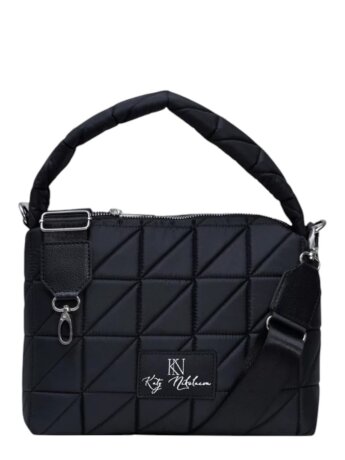 Сумка через плечо KN 016-3030407 черн/квад.2-отд.