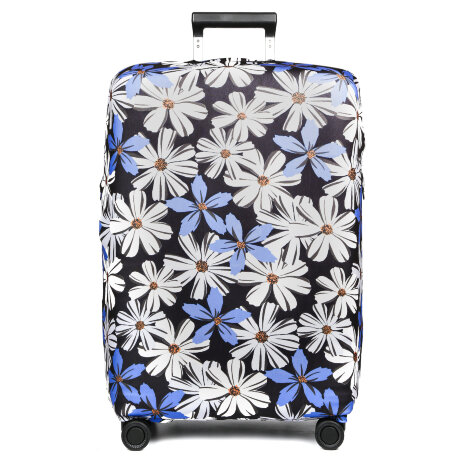Чехол для чемодана W1058-S Цветы син.