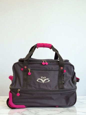 Сумка дорожная на колесах TsV 443,20 сер.жак/циклам