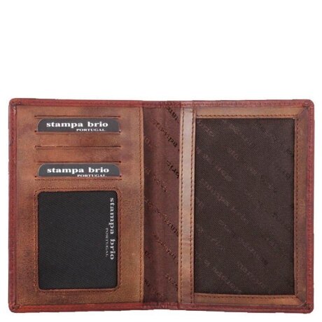 Обложка для паспорта Stampa Brio 120-1691PF Brown