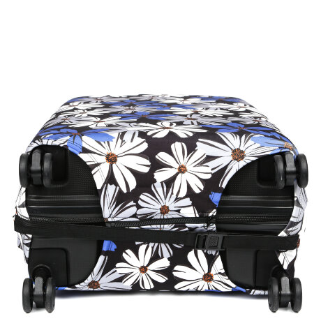 Чехол для чемодана W1058-L  Цветы син.