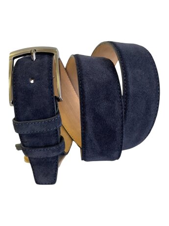 Ремень женский VW 40мм замша син