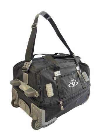 Сумка дорожная на колесах TsV 441,22 черн.жак/алюм