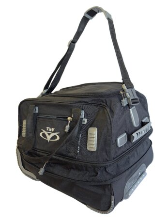 Сумка дорожная на колесах TsV 441,22 черн.жак/алюм