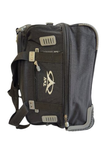 Сумка дорожная на колесах TsV 441,22 черн.жак/алюм