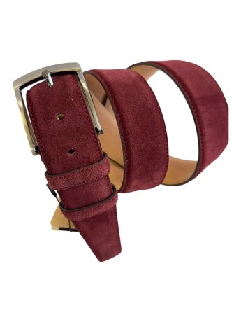 Ремень женский VW 40мм замша бордо