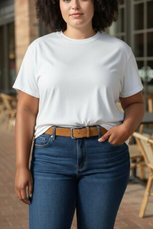 Ремень женский VW 40мм замша рыж