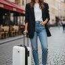 Чемодан Bagvoyage BV01/16 белый со съемными колесами